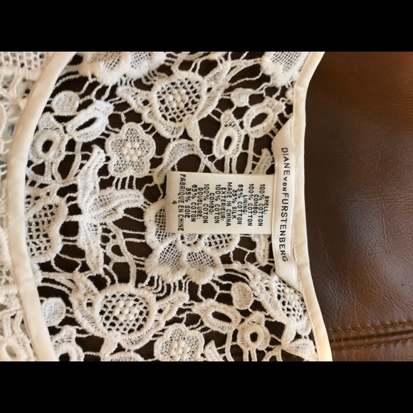 DVF White Lace Dress never worn!! Size 4 - Picture 4 of 4